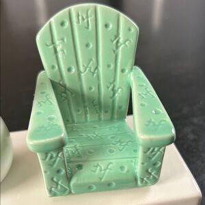 Very rare Nora Fleming green chair mini